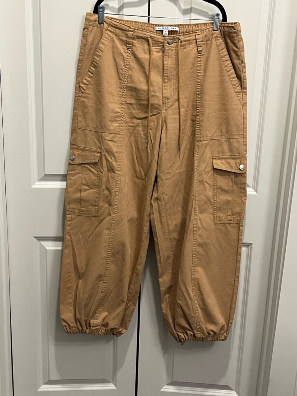 Cargo Pants 100% Cotton Drawstring Elastic Cuffs Women’s Size XXL Casual  Work